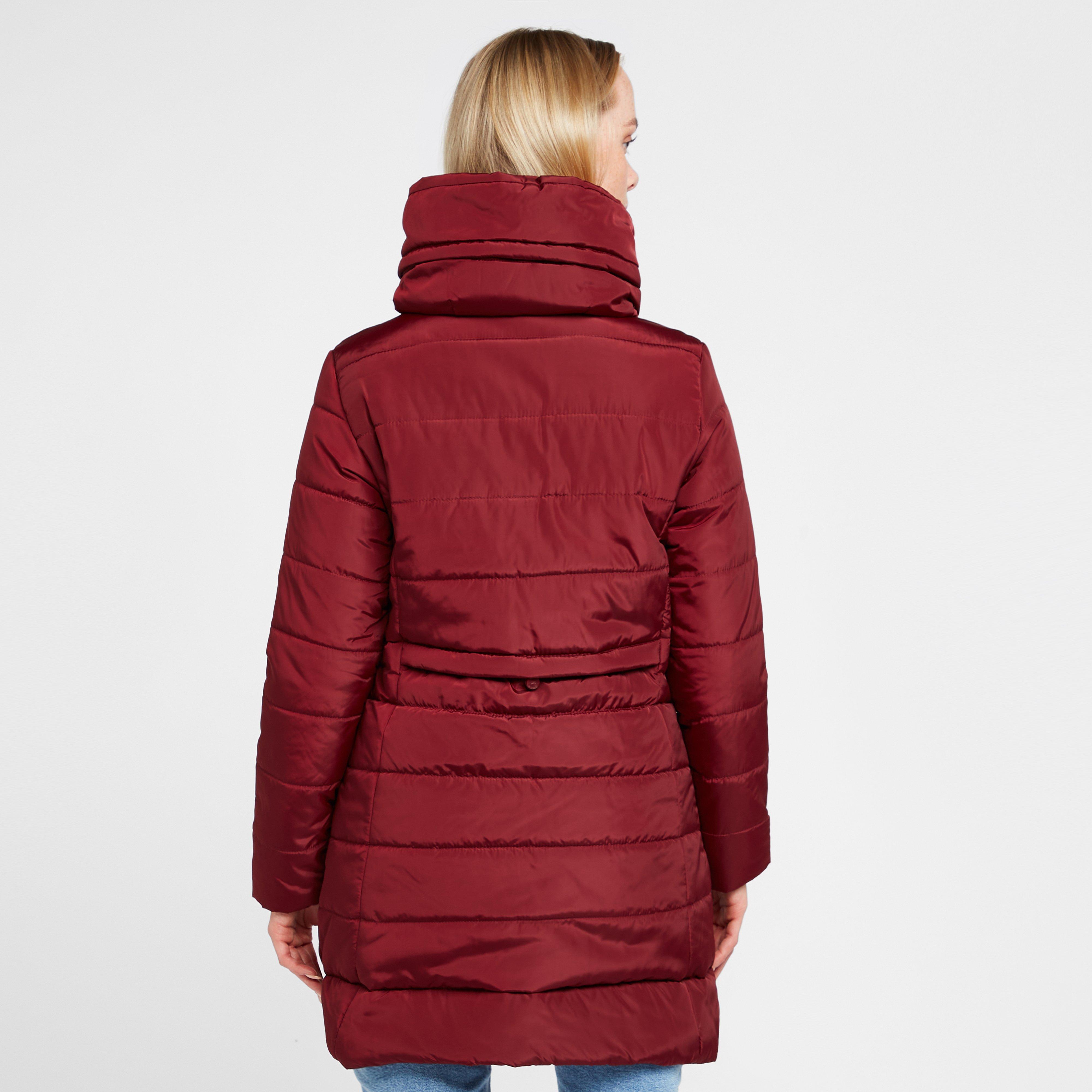 Womens Pamelina Hooded Parka Jacket Red