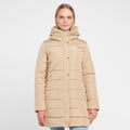 Womens Pamelina Hooded Parka Jacket Cream