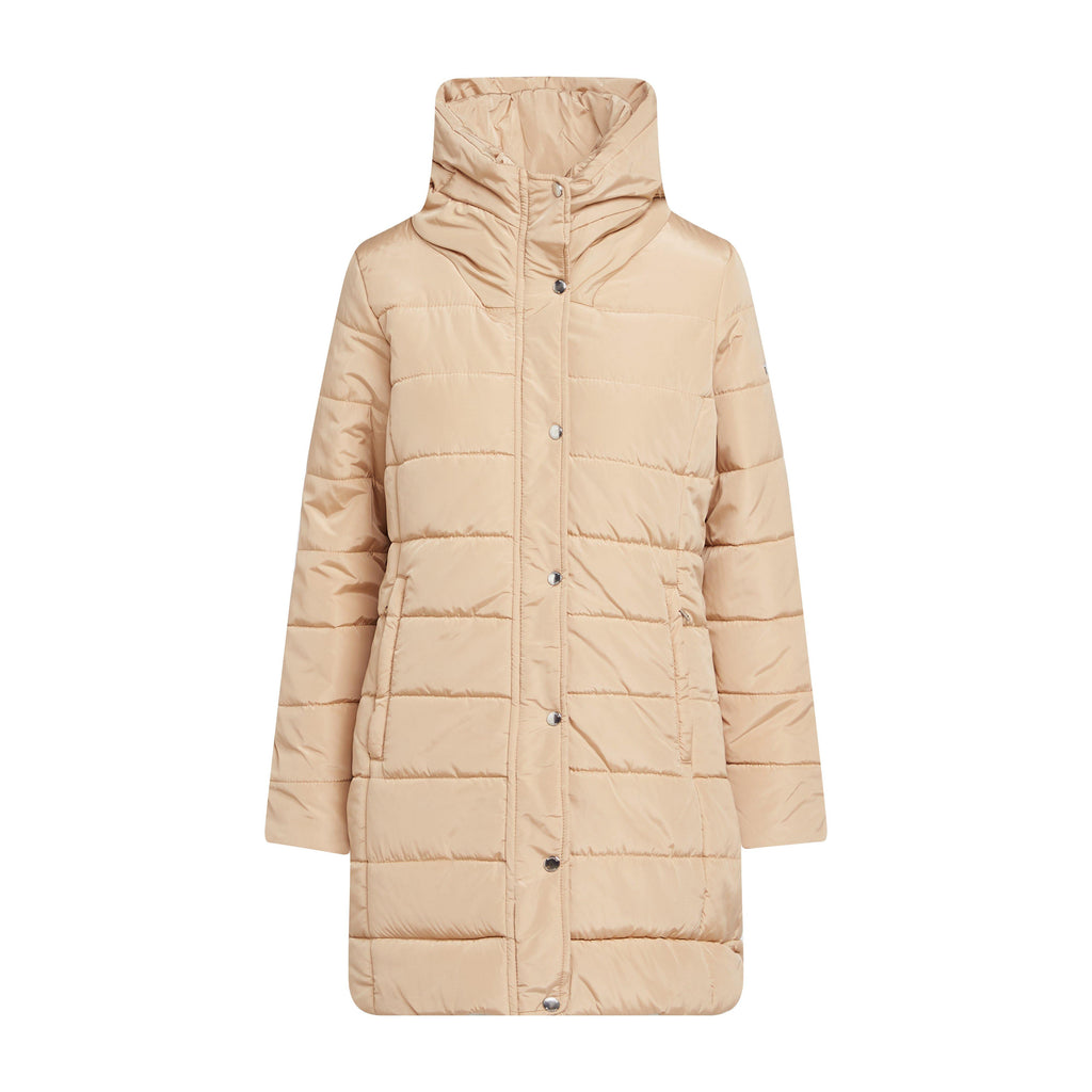 Womens Pamelina Hooded Parka Jacket Cream
