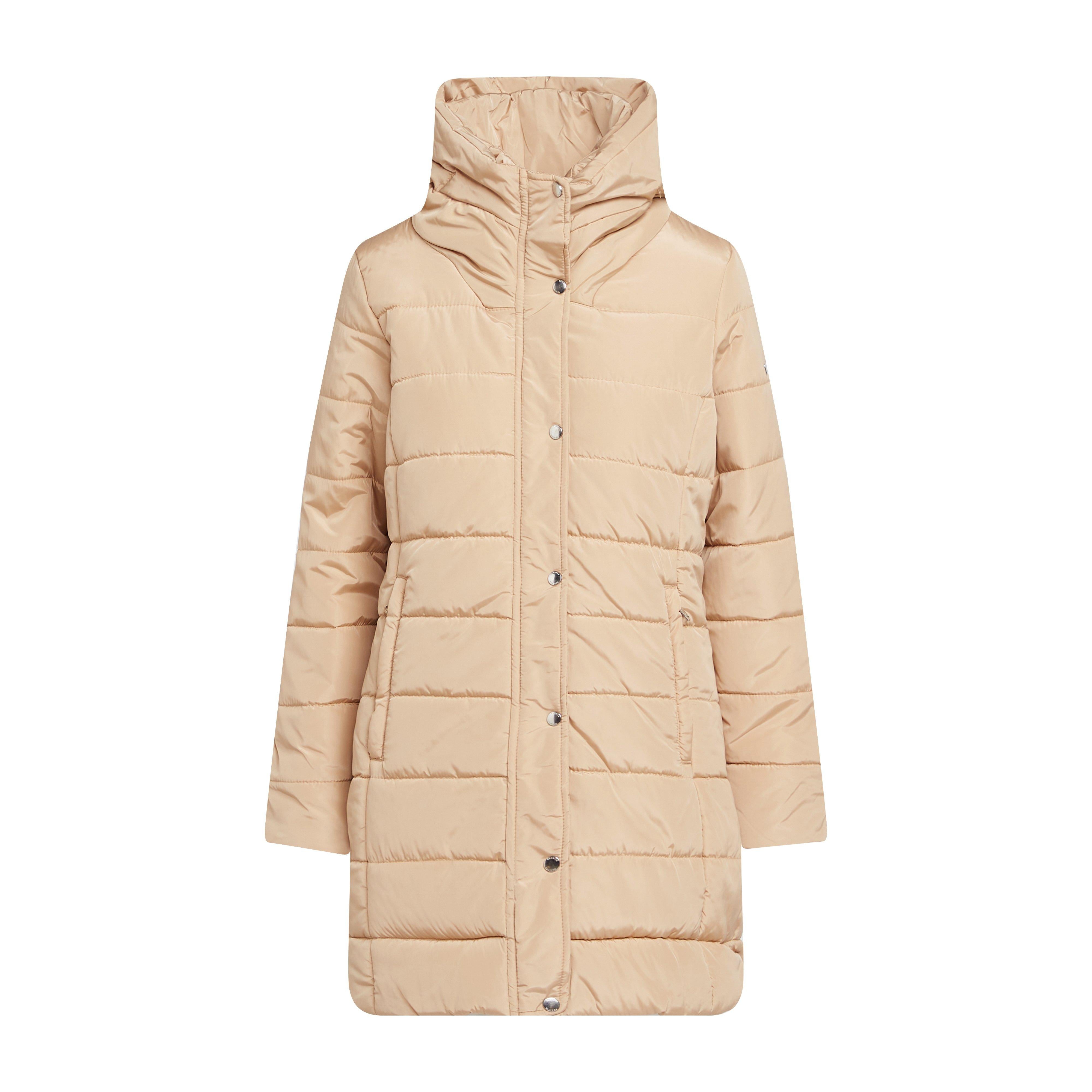 Womens Pamelina Hooded Parka Jacket Cream