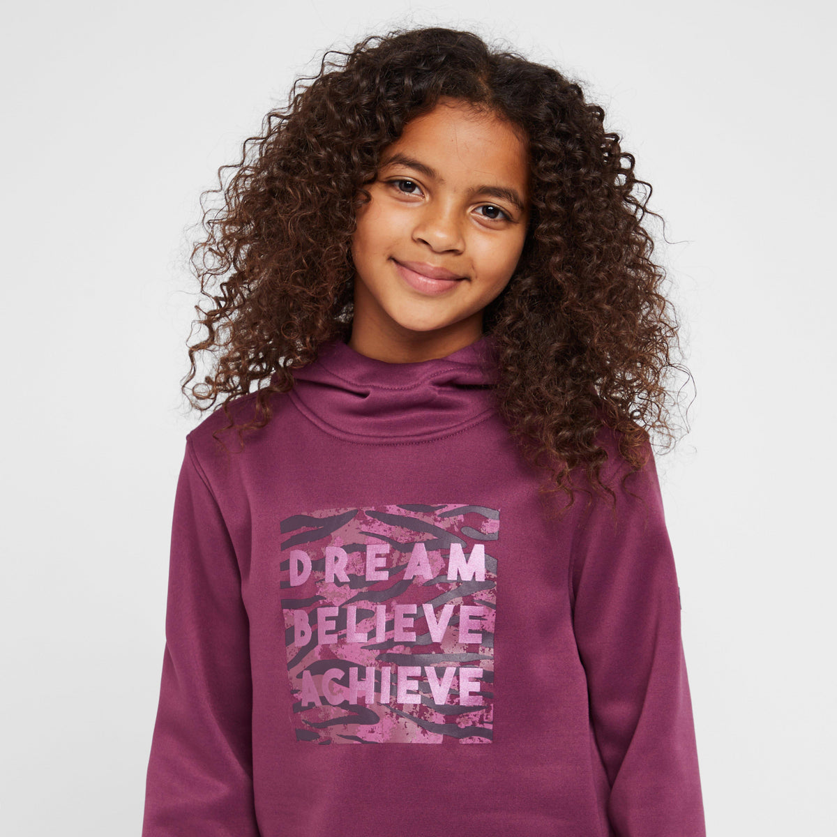 Kids Highton Extol Printed Hoodie Amaranth Haze