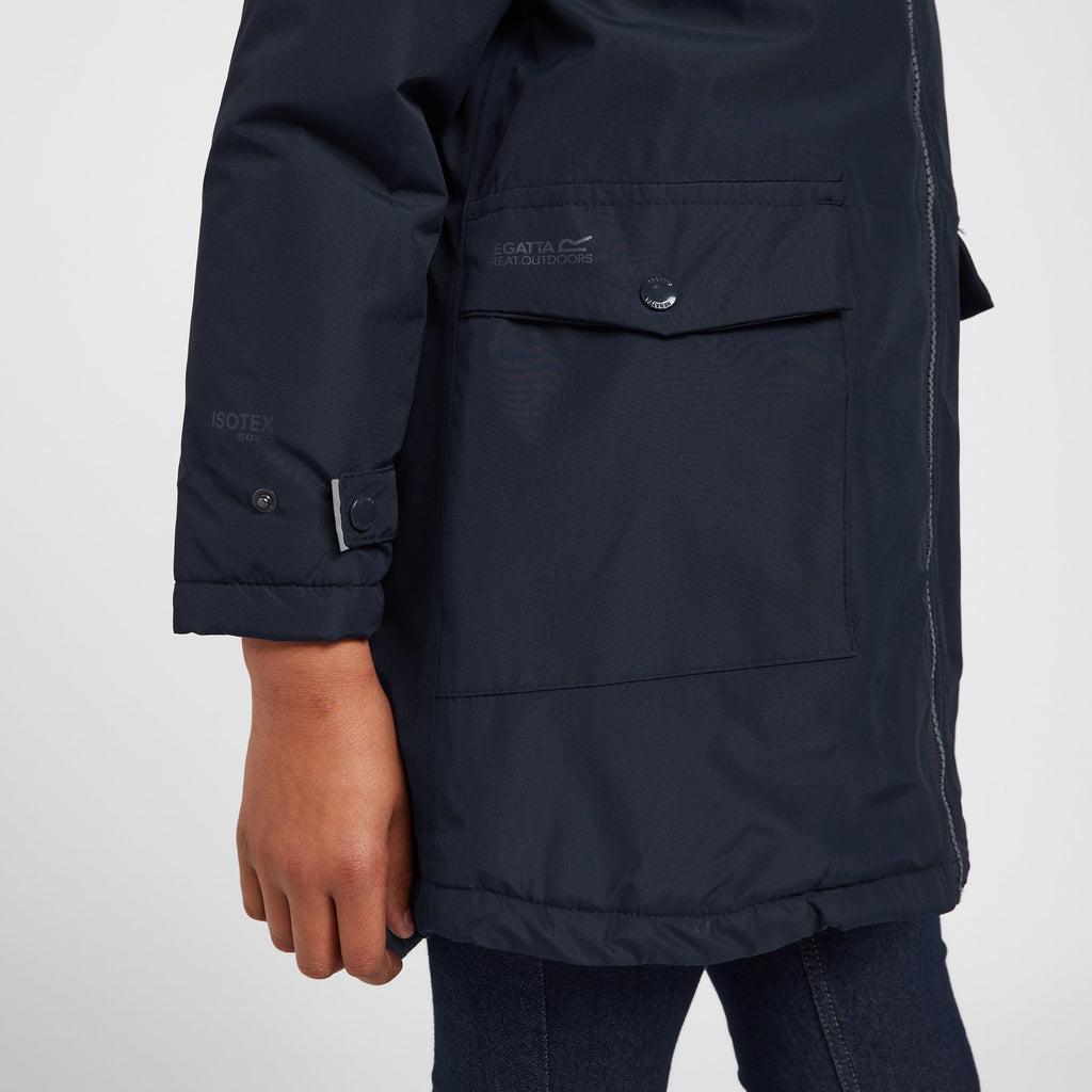 Kids Adelyn Waterproof Parka Jacket Navy