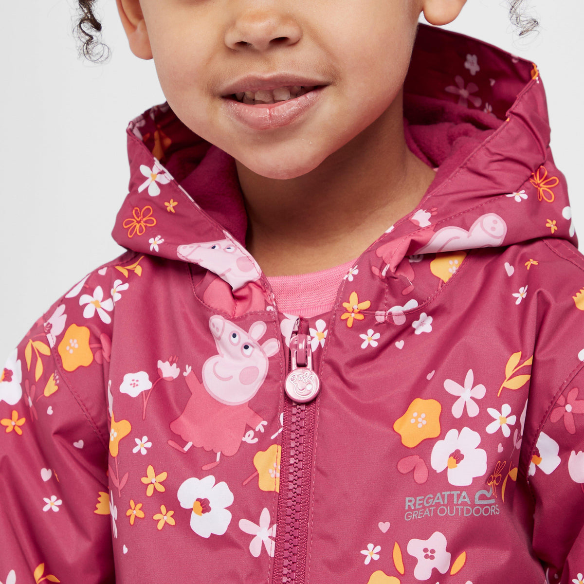 Kids Peppa Padded Muddy Puddle Jacket Pink
