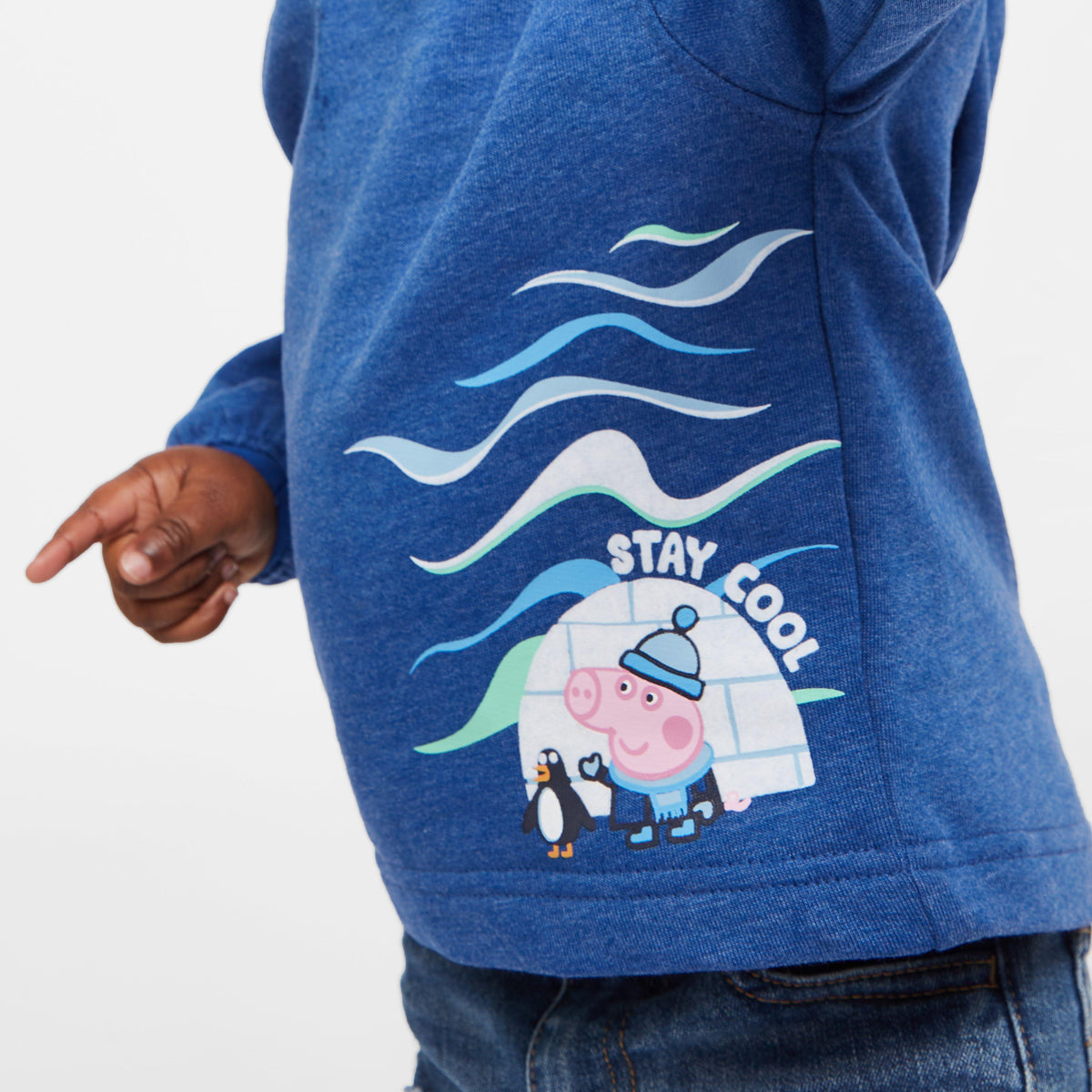 Kids Peppa Pig Hoody Navy