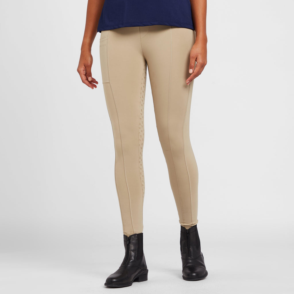 Womens Hudson Riding Tights Beige