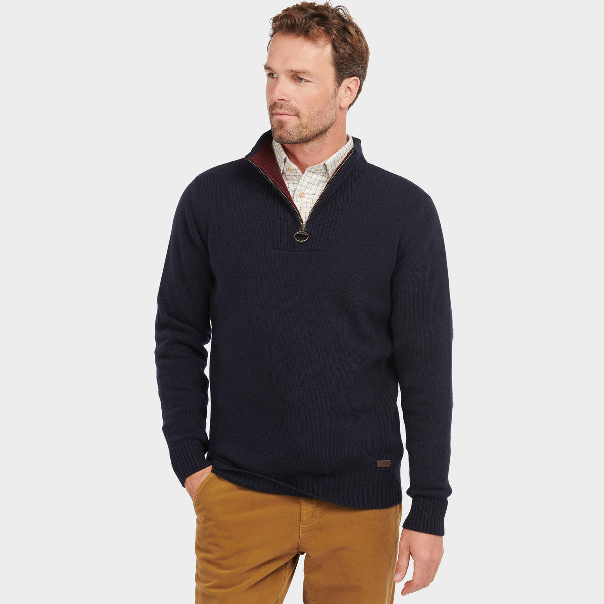 Mens Nelson Essential Half Zip Jumper Navy