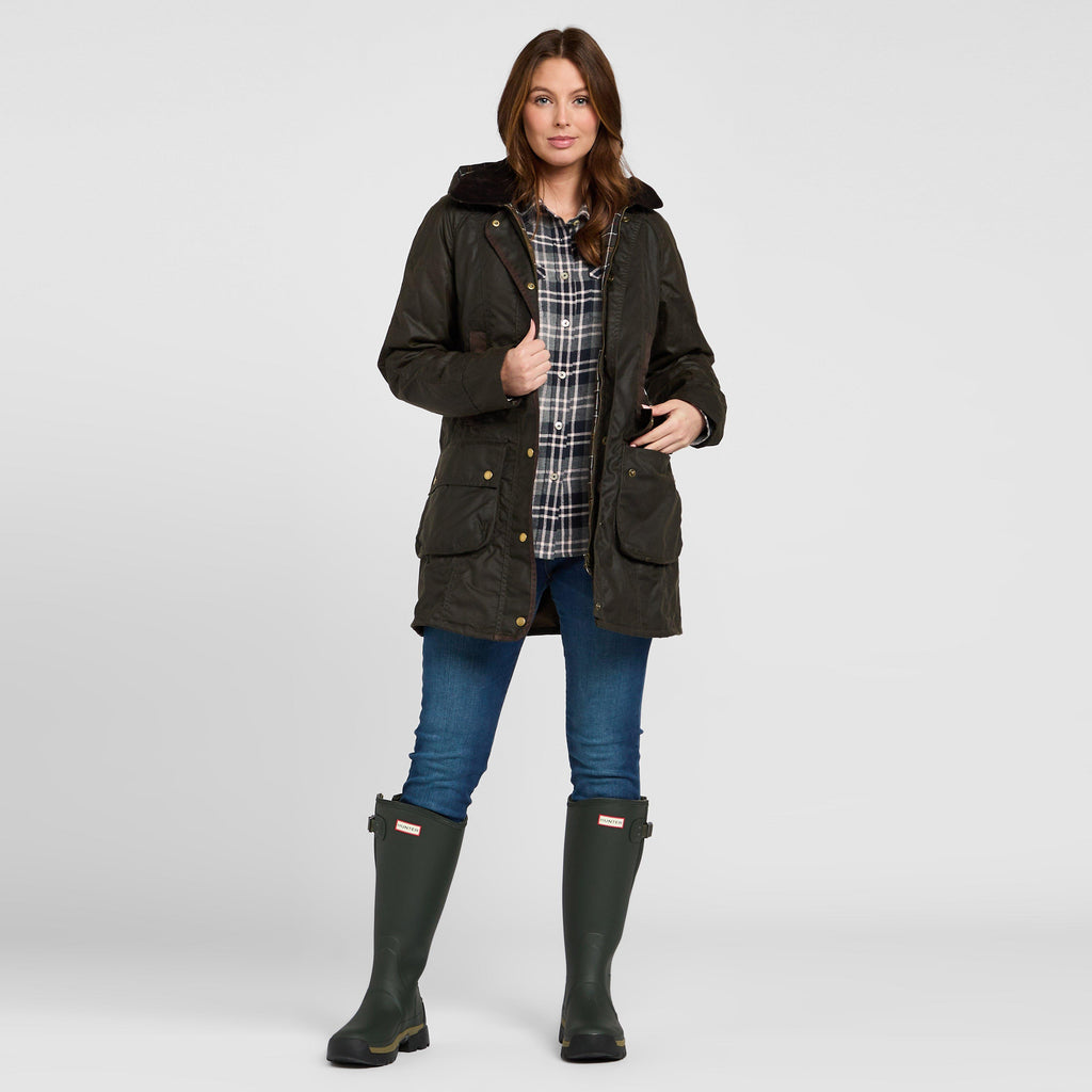 Womens Bower Wax Jacket Olive