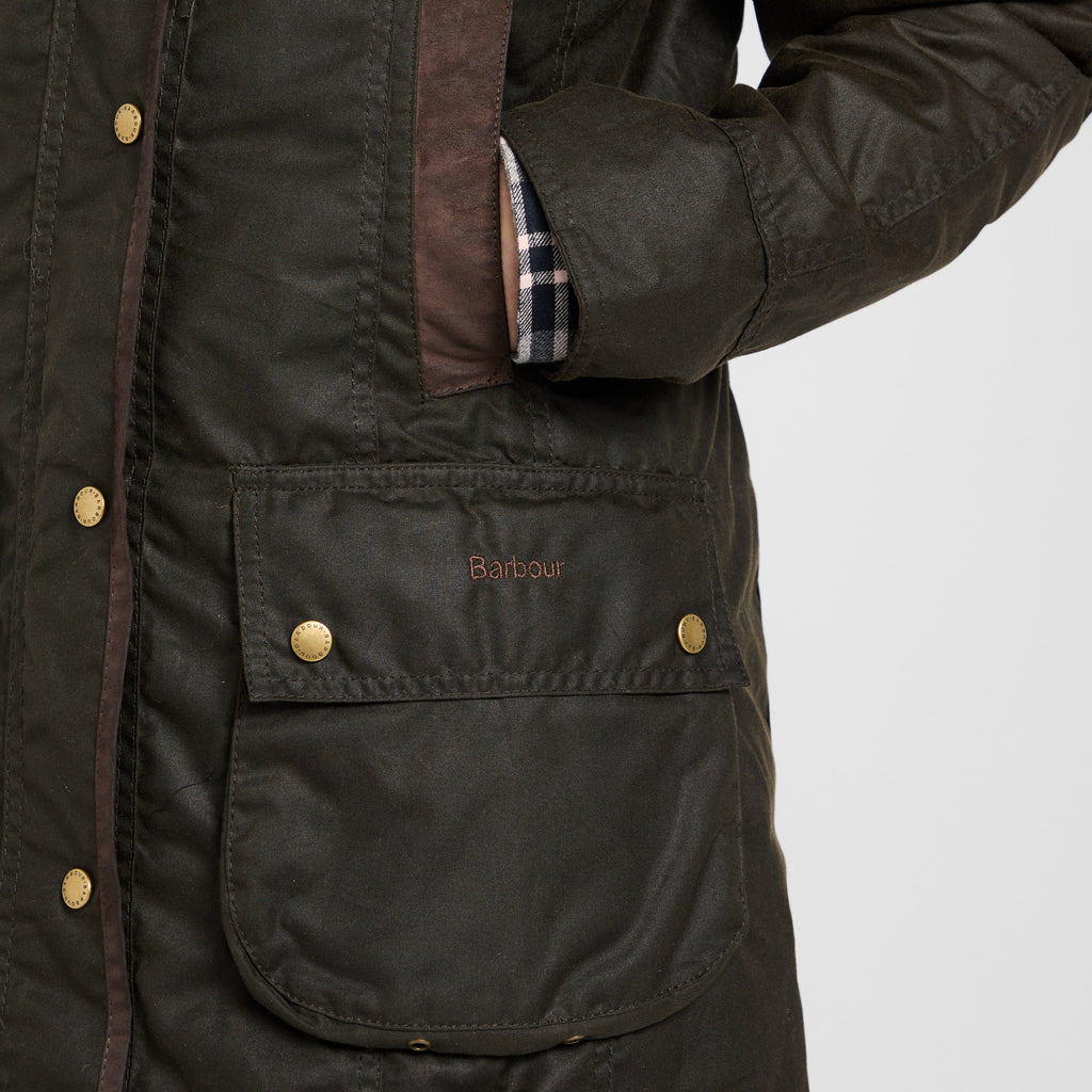Womens Bower Wax Jacket Olive