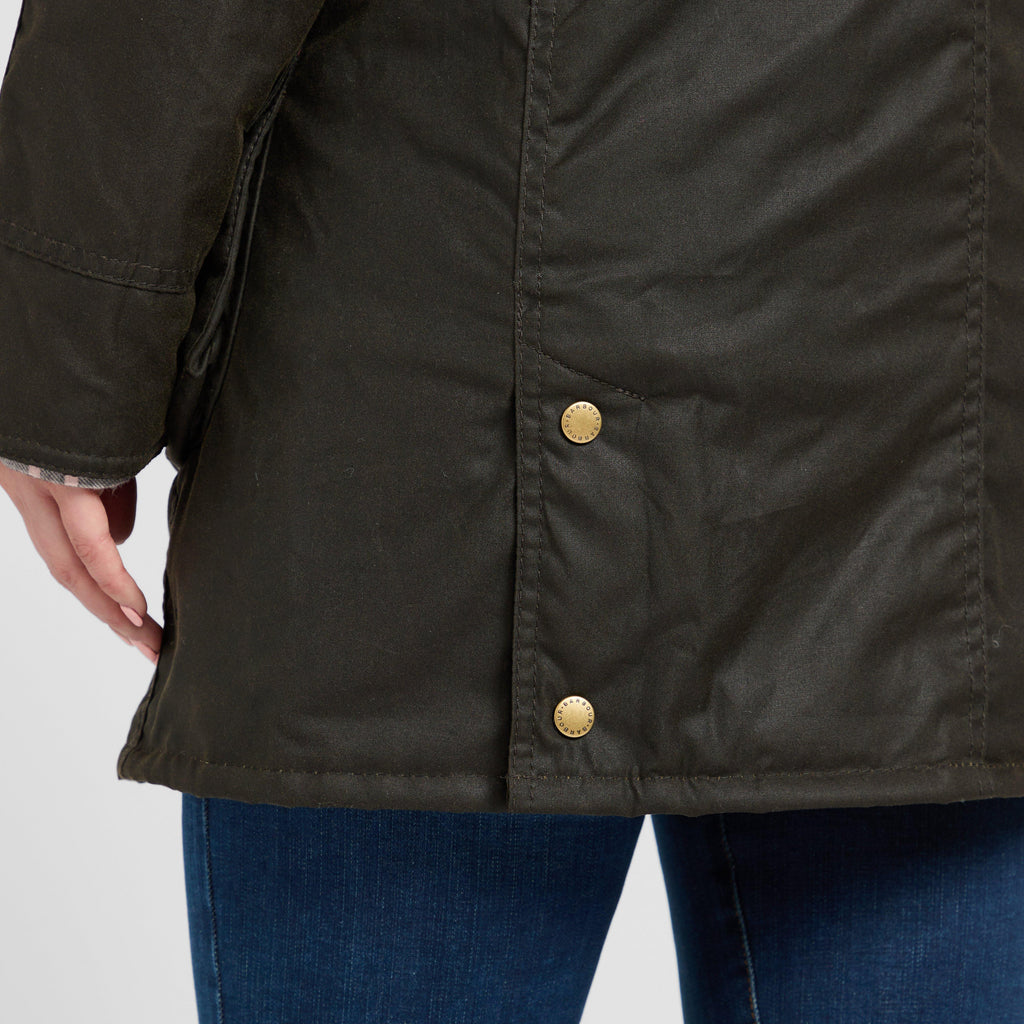 Womens Bower Wax Jacket Olive