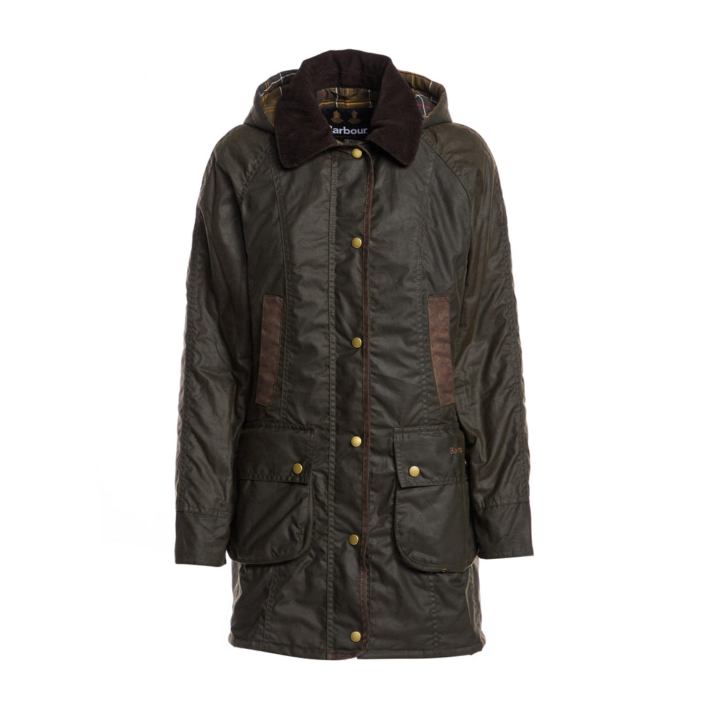 Womens Bower Wax Jacket Olive