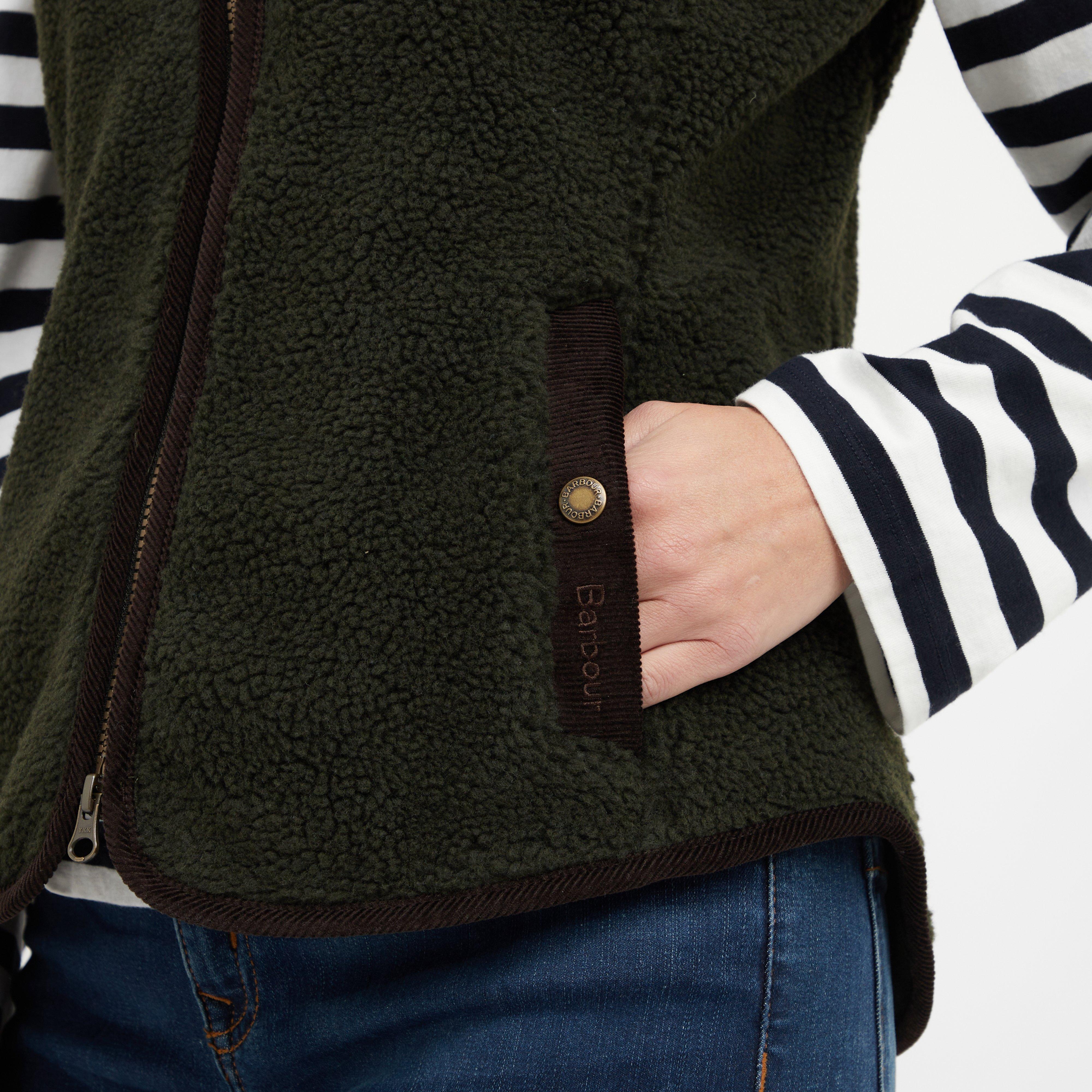 Womens Burford Fleece Gilet Olive