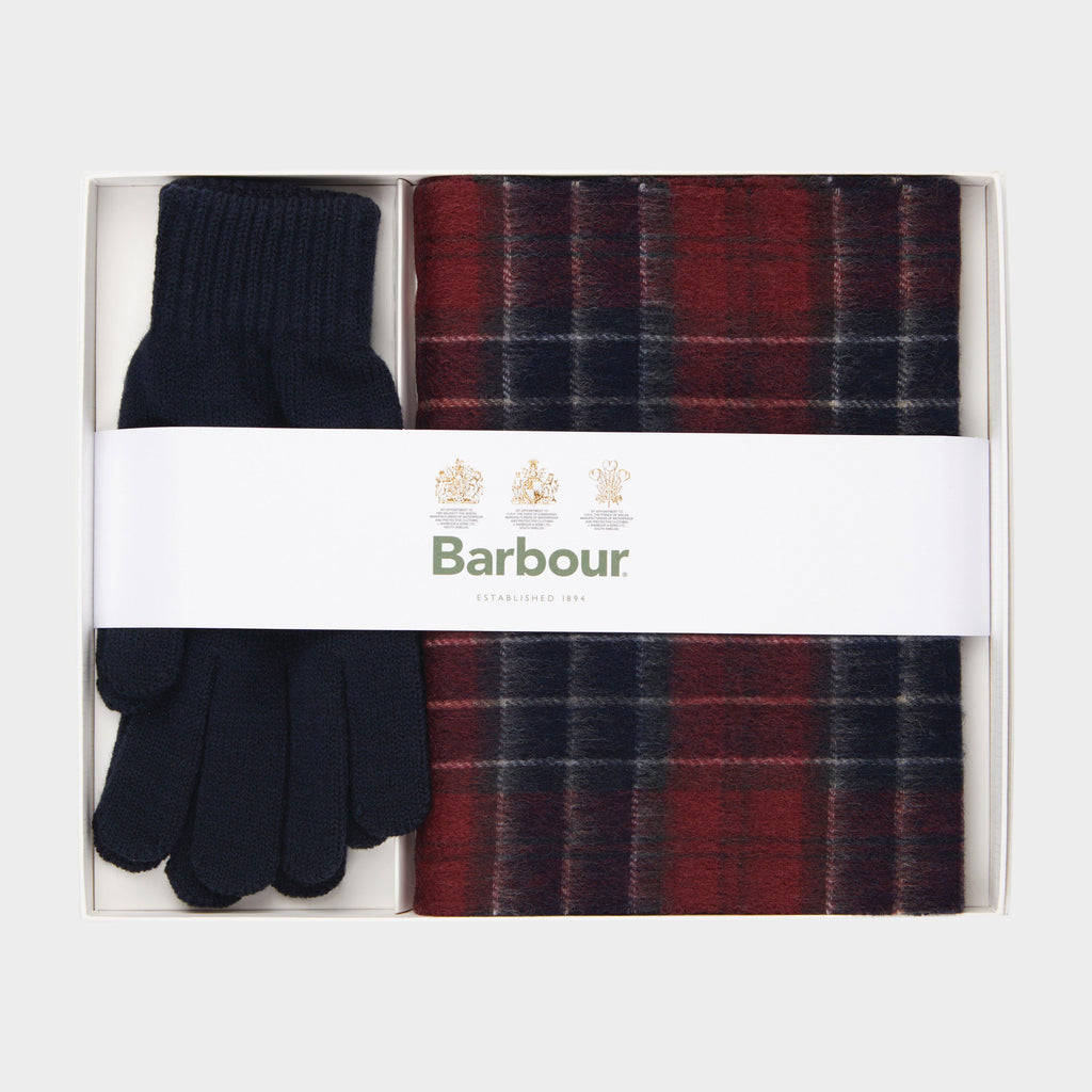 Mens Scarf & Glove Gift Set Navy