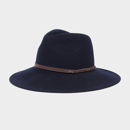 Womens Tack Fedora Navy