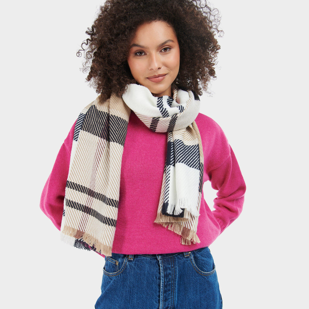 Adults Blair Tartan Scarf Rosewood