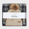 Womens Saltburn Beanie & Tartan Scarf Set Rosewood