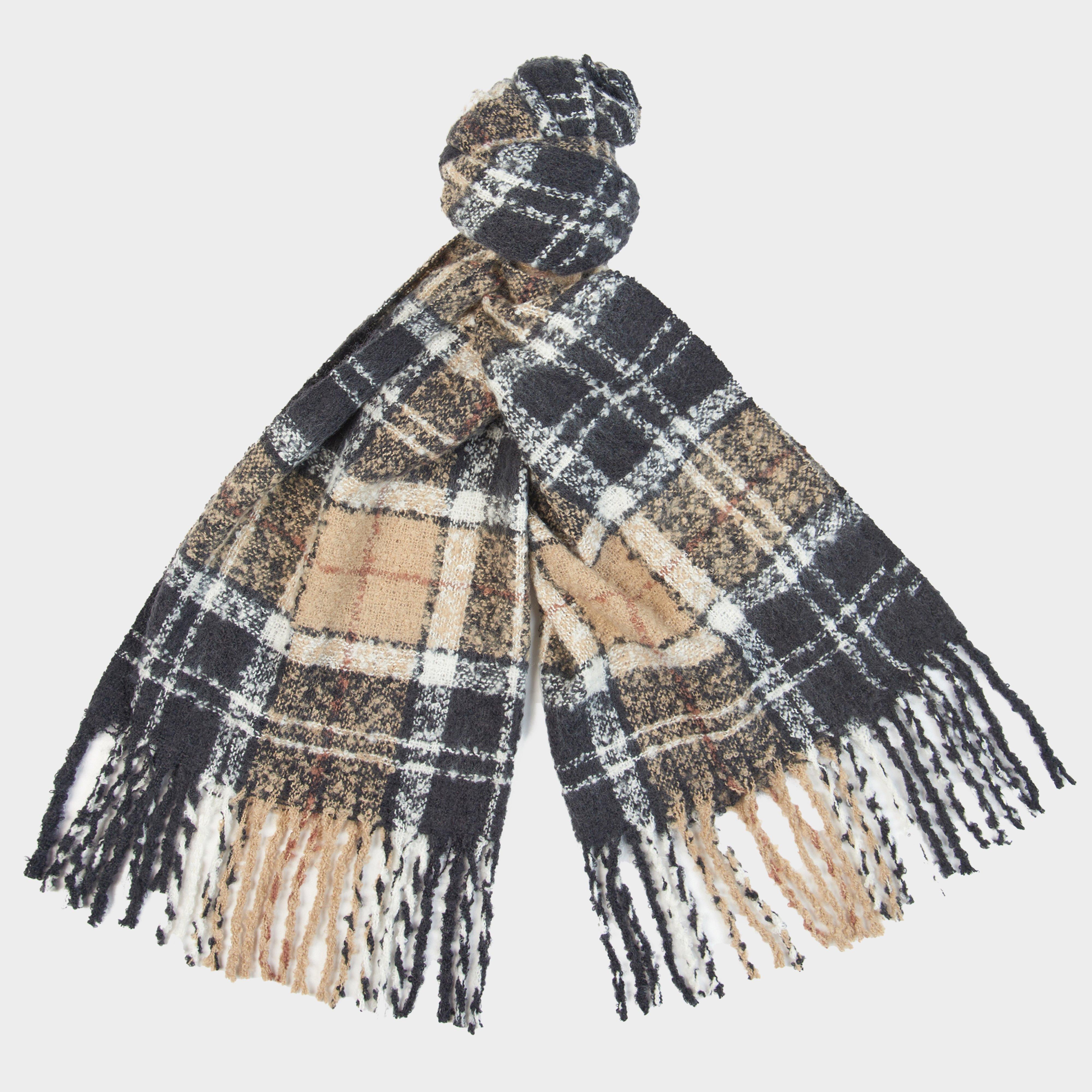 Womens Saltburn Beanie & Tartan Scarf Set Rosewood