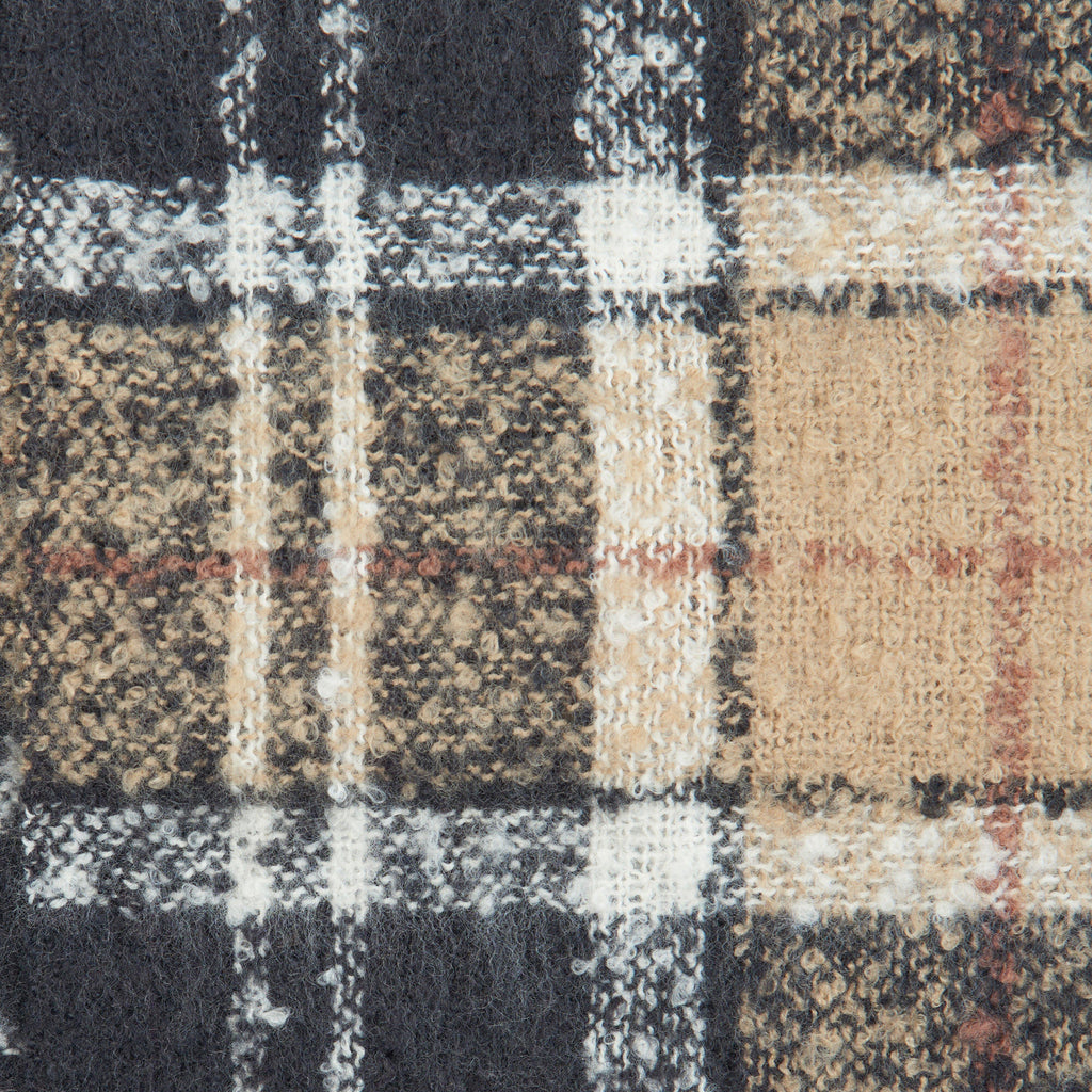 Womens Saltburn Beanie & Tartan Scarf Set Rosewood