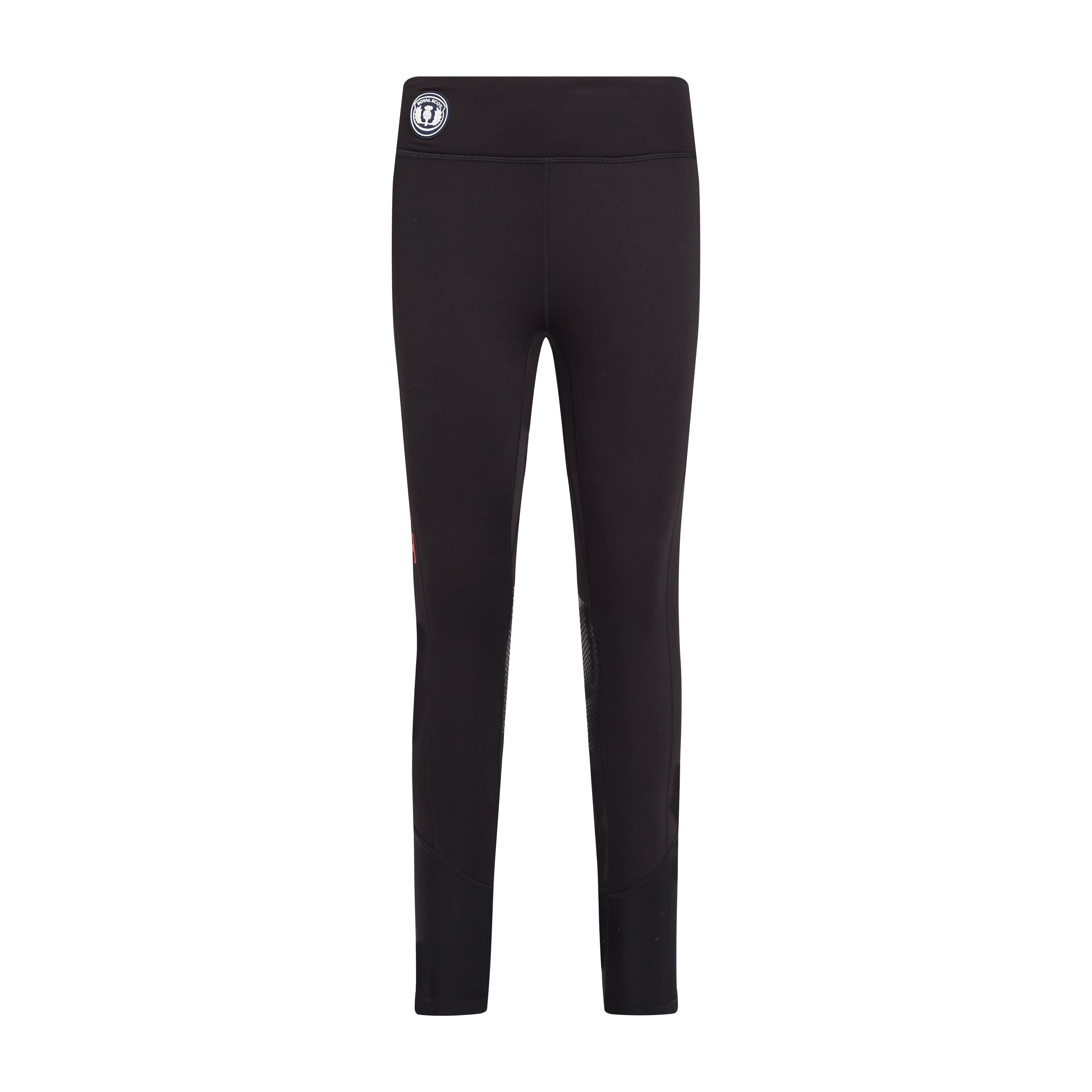 Womens Harper Knee Patch Winter Riding Tights Black