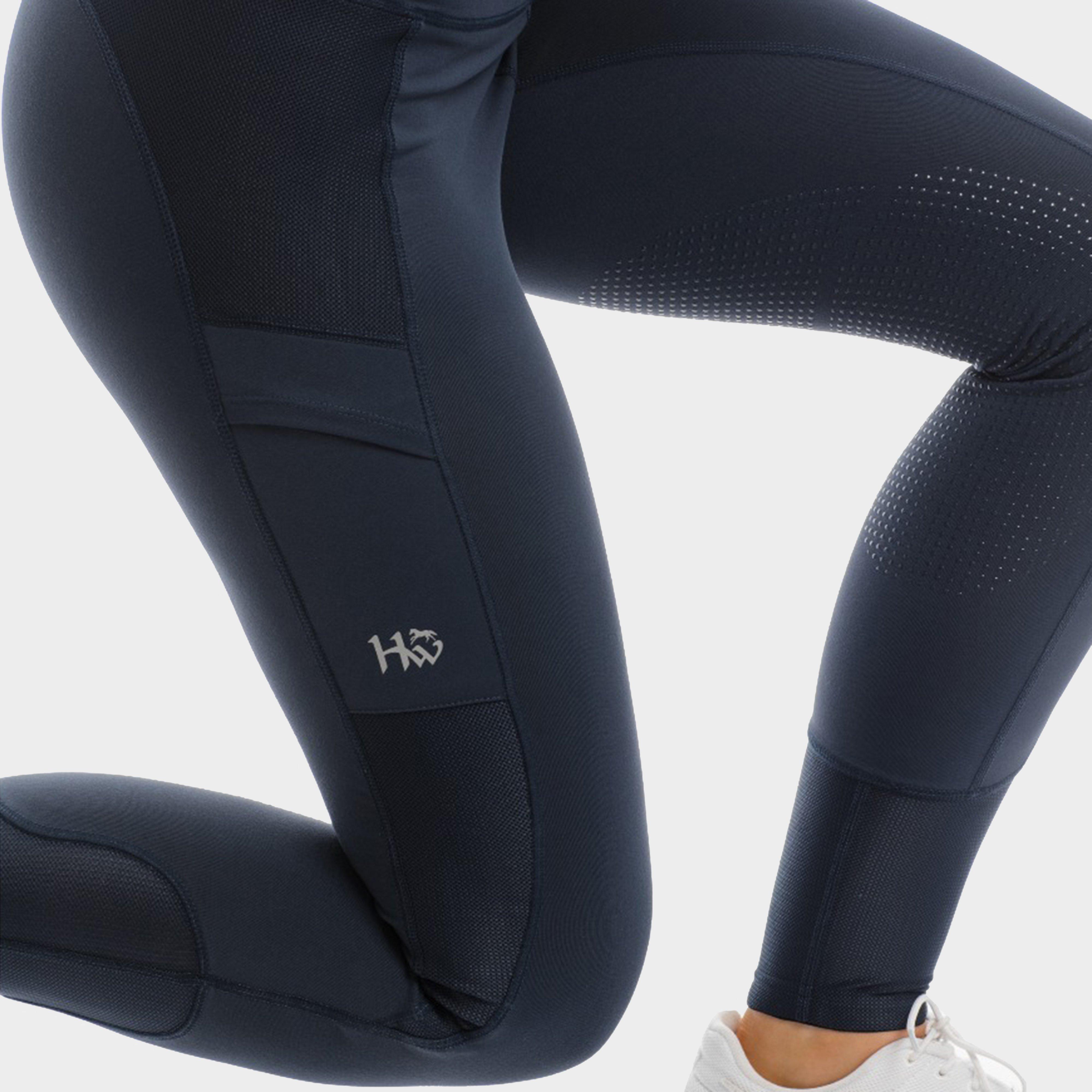 Womens Silicone Grip Riding Tights Navy