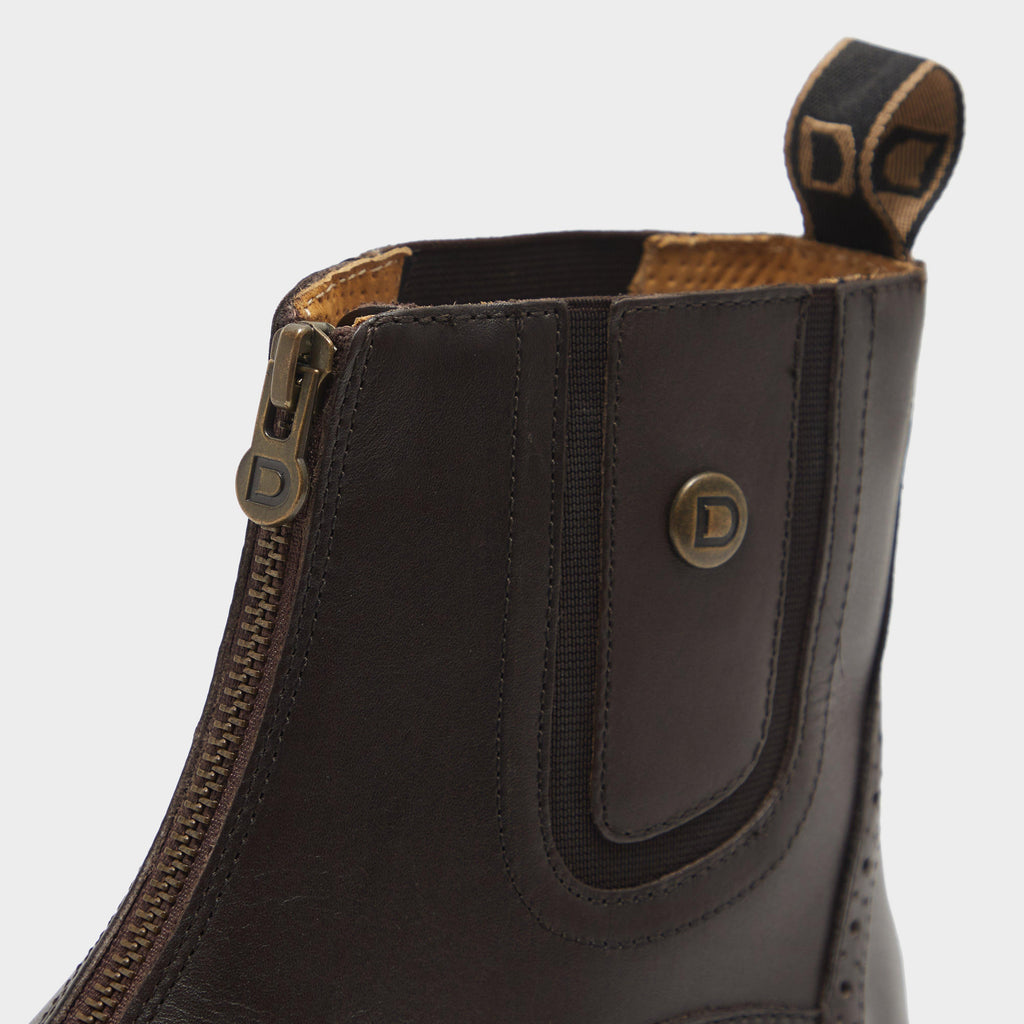 Womens Rapture Zip Paddock Boots Brown