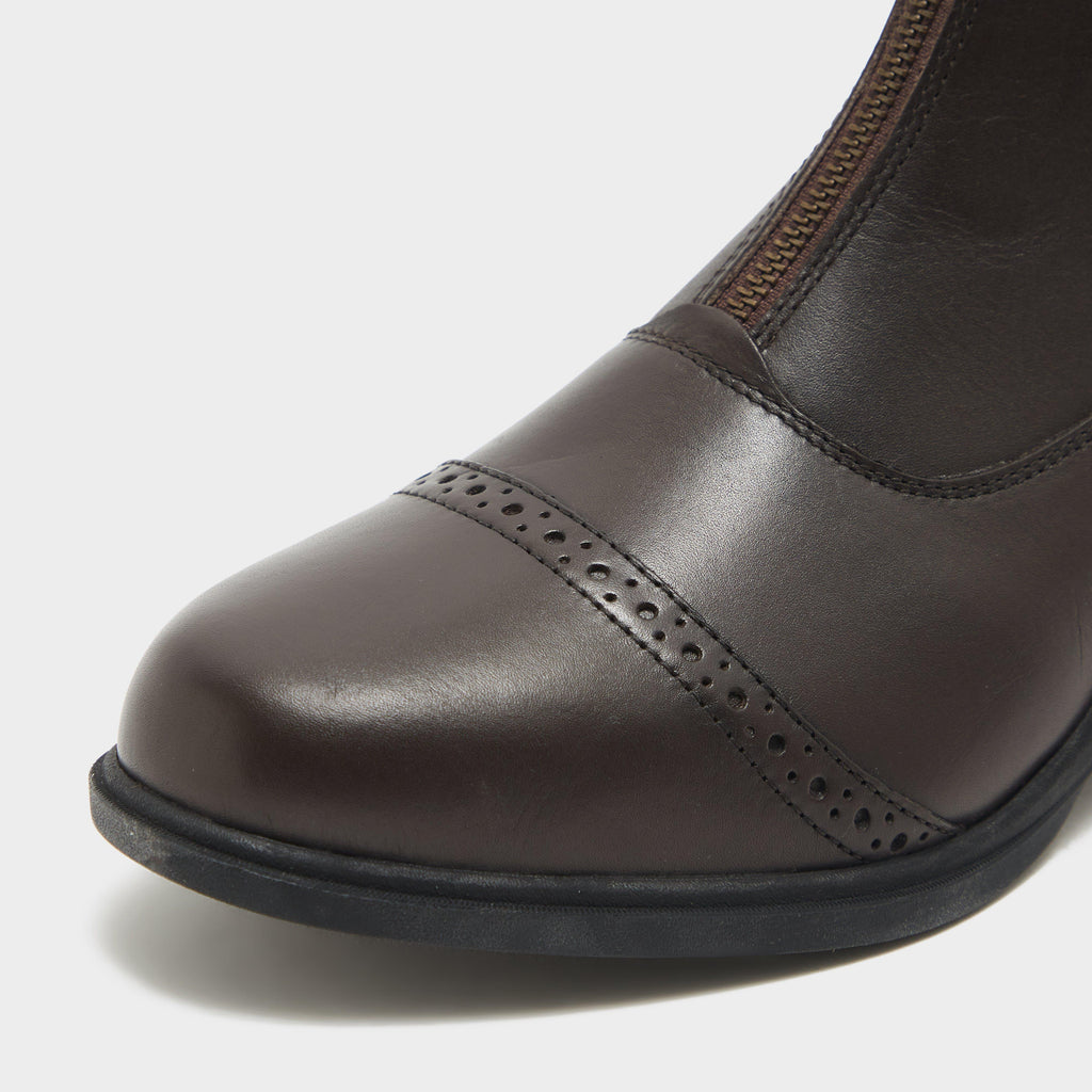 Womens Rapture Zip Paddock Boots Brown