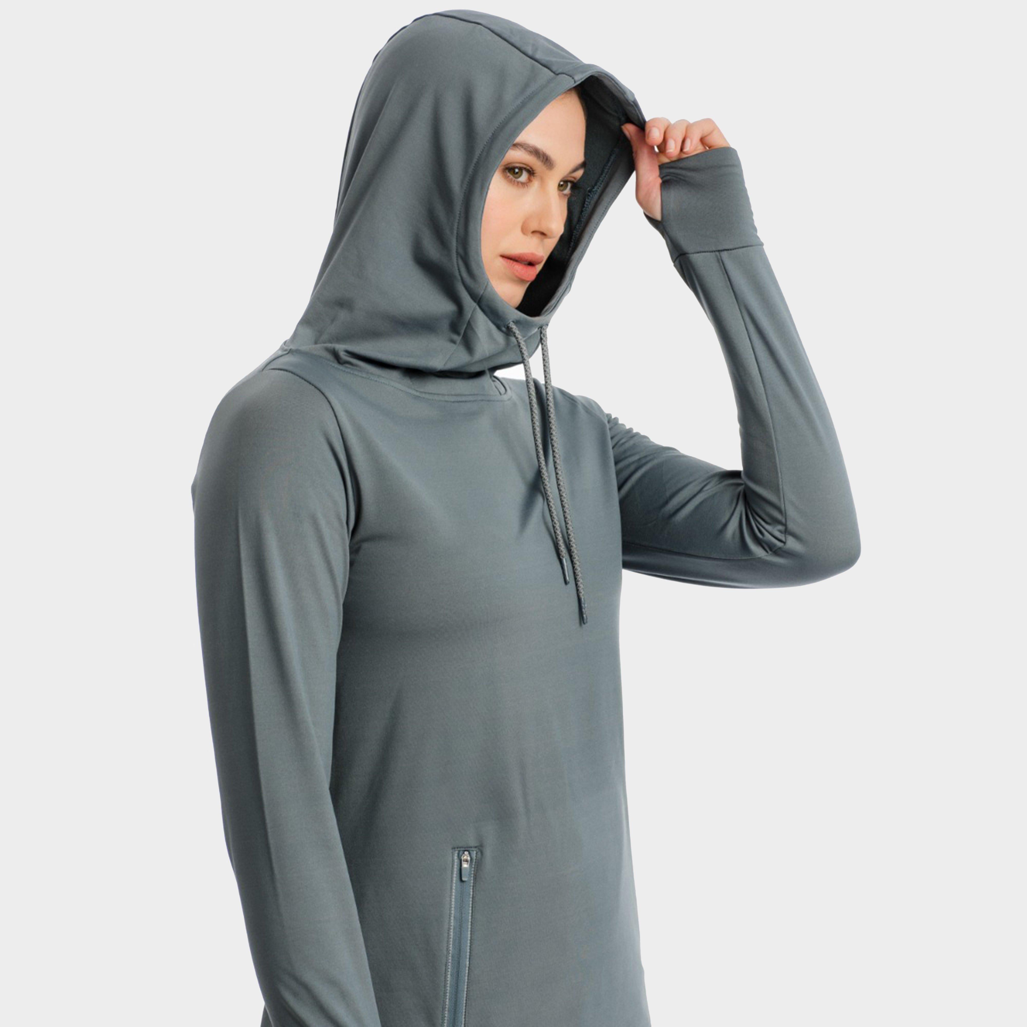 Womens Tech Hooded Fleece Grey
