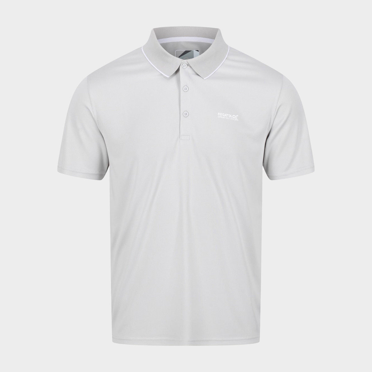 Mens Maverik V Polo Shirt Silver Grey
