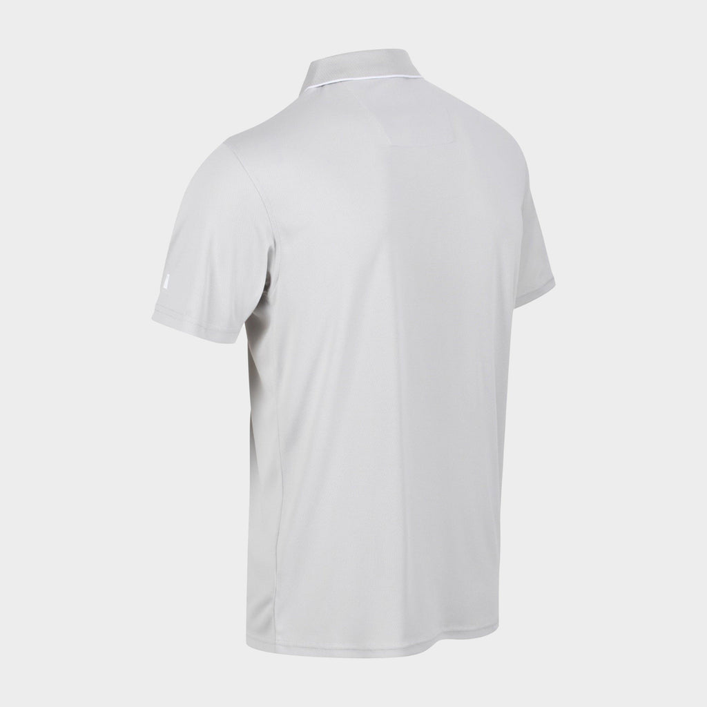 Mens Maverik V Polo Shirt Silver Grey