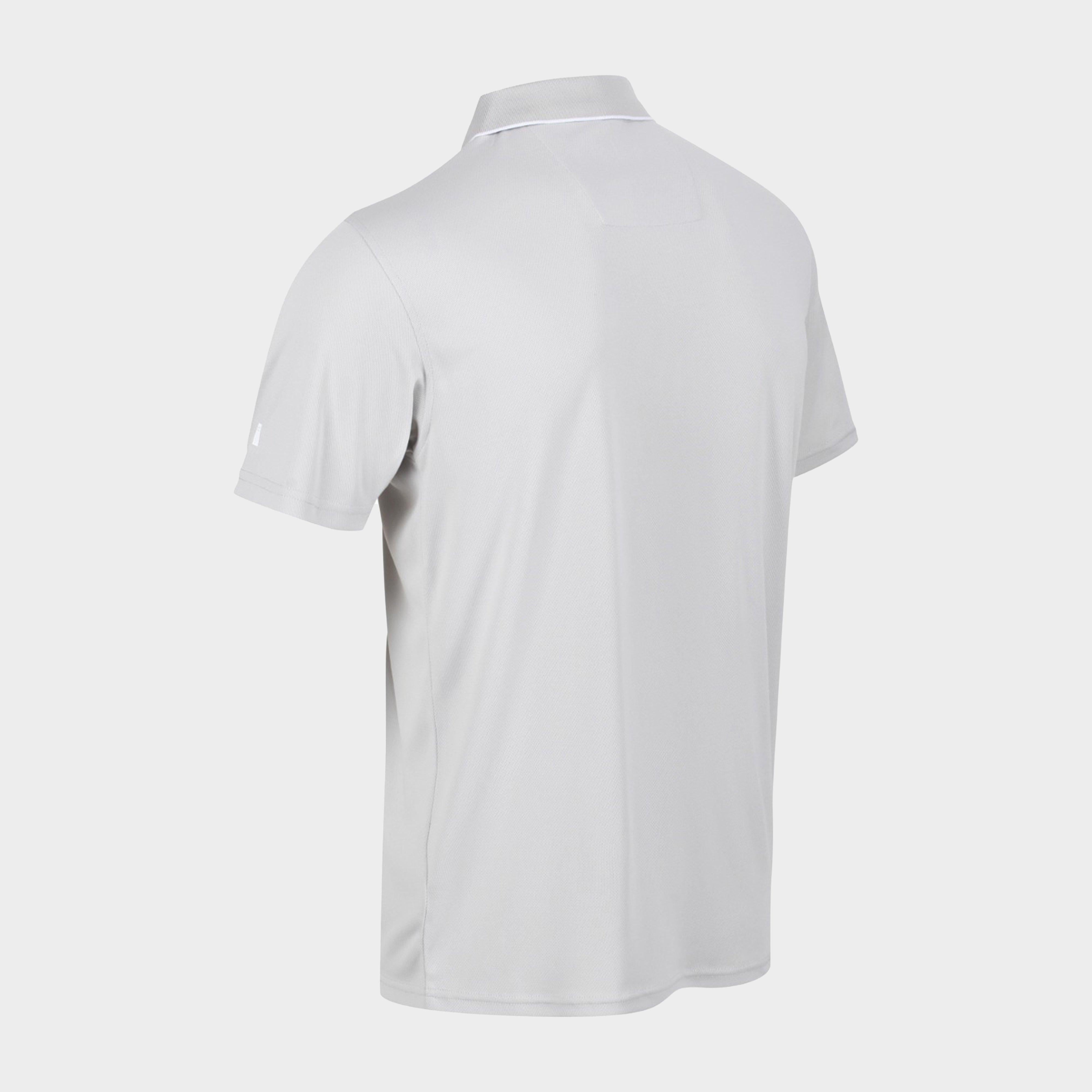 Mens Maverik V Polo Shirt Silver Grey