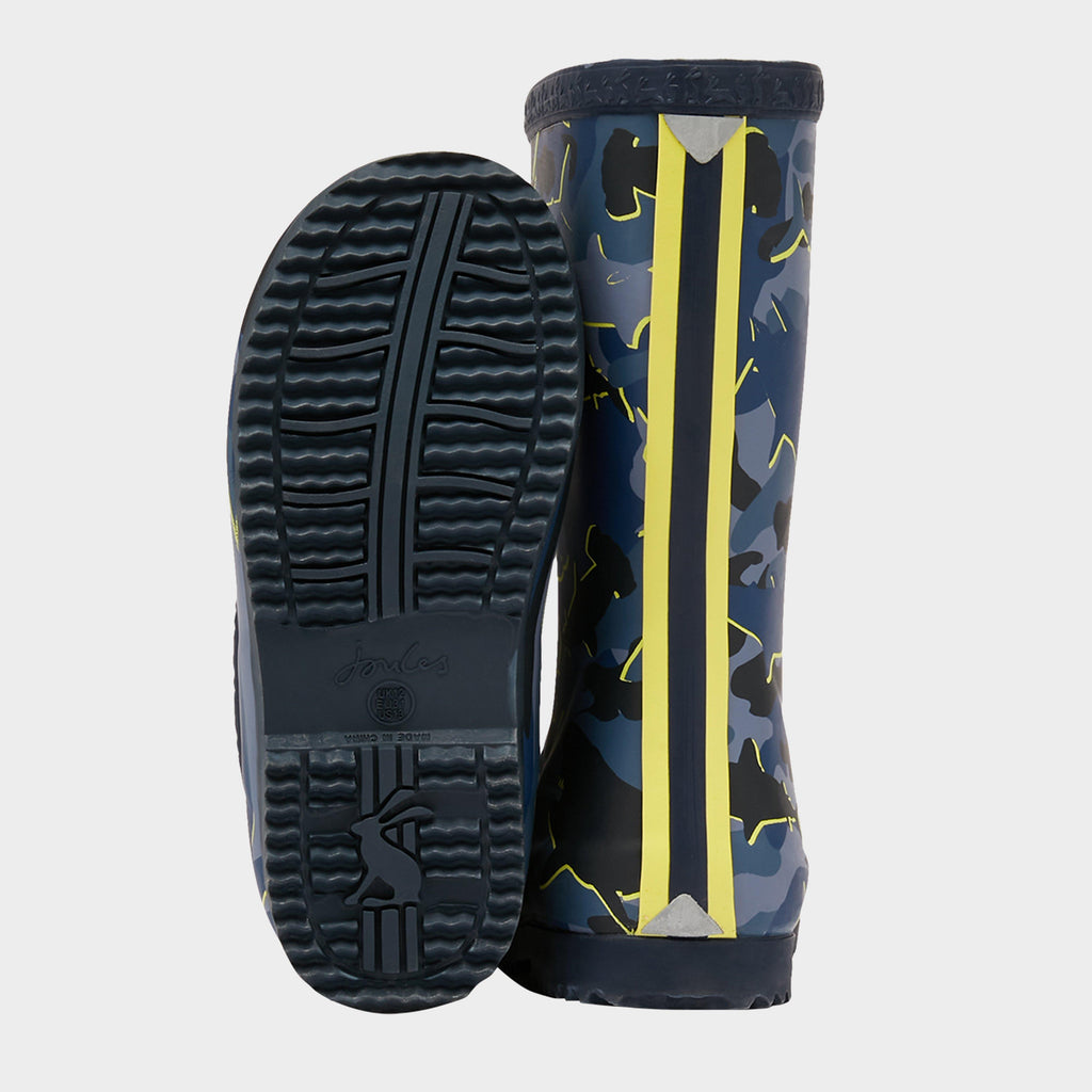 Kids' Roll Up Wellies Camo Shark