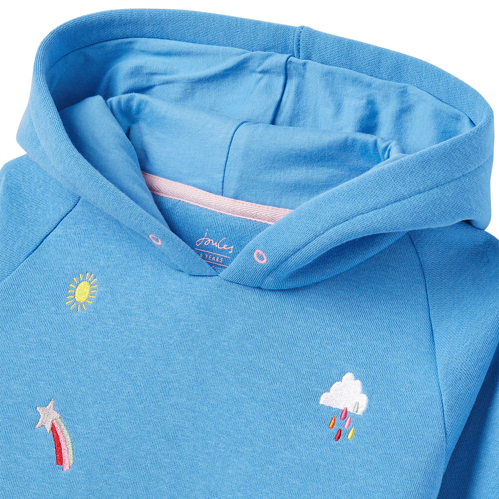 Kids Lucas Raglan Sleeve Hooded Sweatshirt Blue Weather