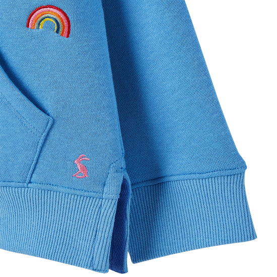 Kids Lucas Raglan Sleeve Hooded Sweatshirt Blue Weather