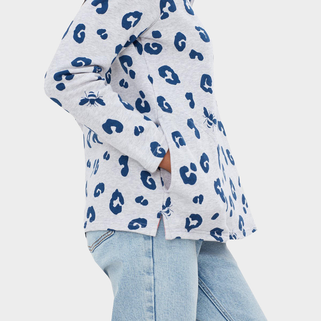 Womens Pip Print Sweatshirt Grey Leopard