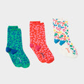 Womens Excellent Everyday 3 Pack Socks Cream Leopard