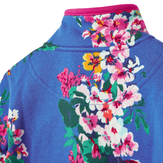 Kids Fairdale Printed 1/2 Zip Sweatshirt Blue Floral