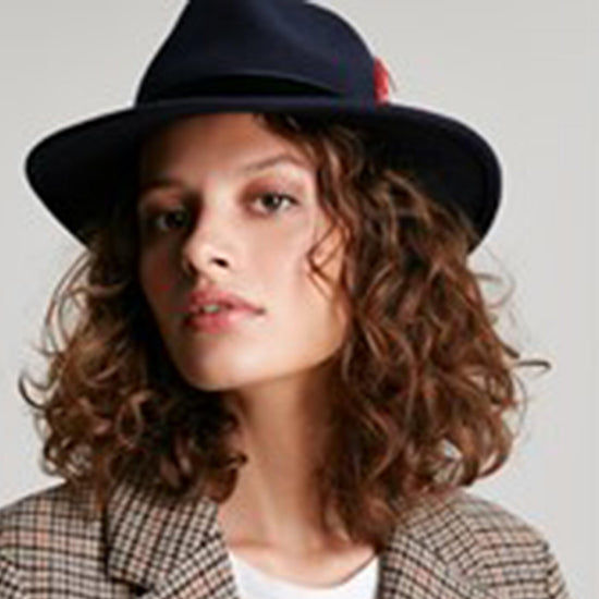 Womens Fedora Hat French Navy