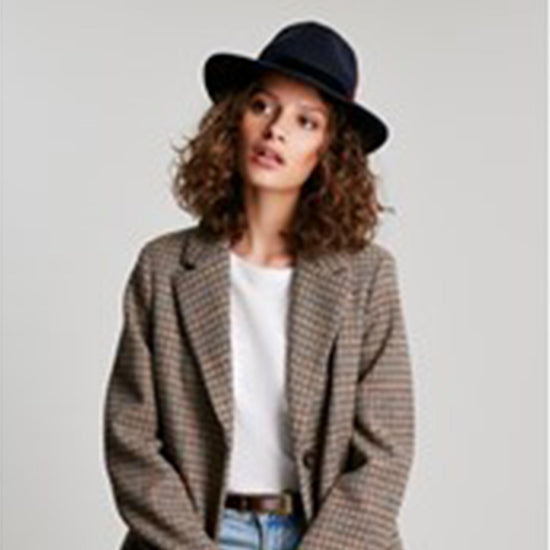 Womens Fedora Hat French Navy