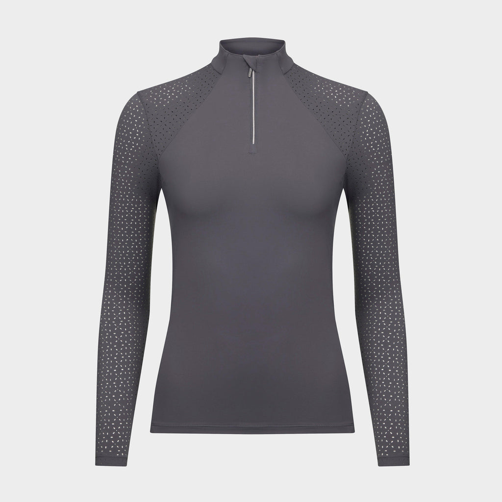 Long Sleeve Lazercut Base Layer Grey