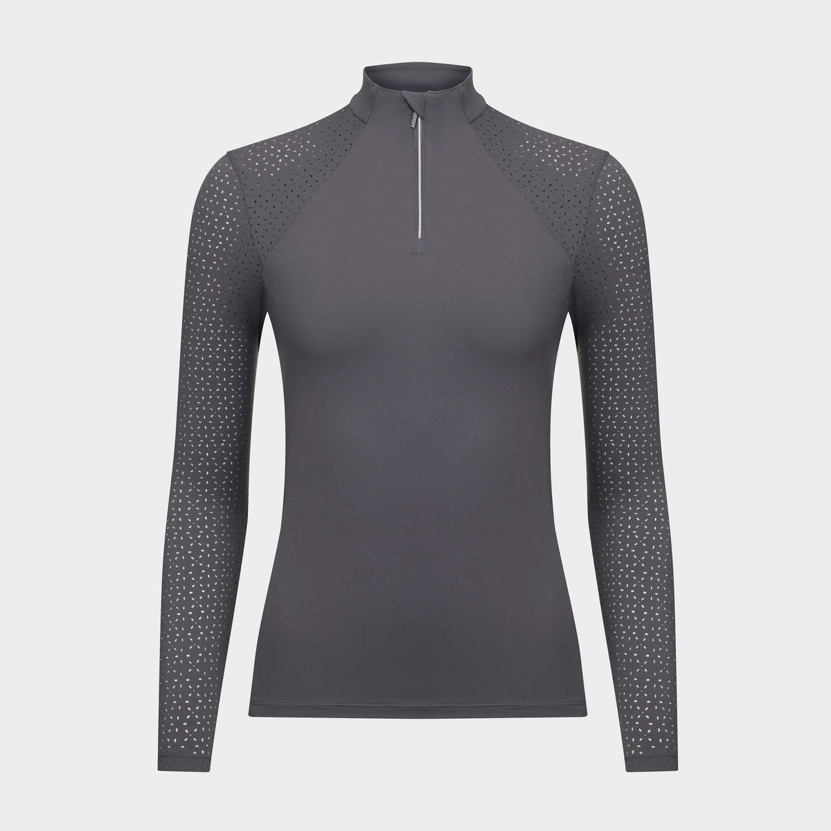 Long Sleeve Lazercut Base Layer Grey