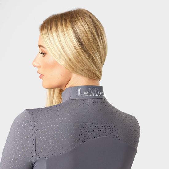 Long Sleeve Lazercut Base Layer Grey