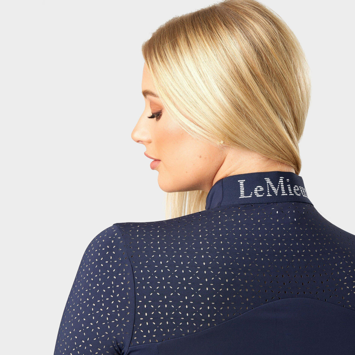 Long Sleeve Lazercut Base Layer Navy