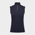 Womens Sleeveless Lazercut Base Layer Navy