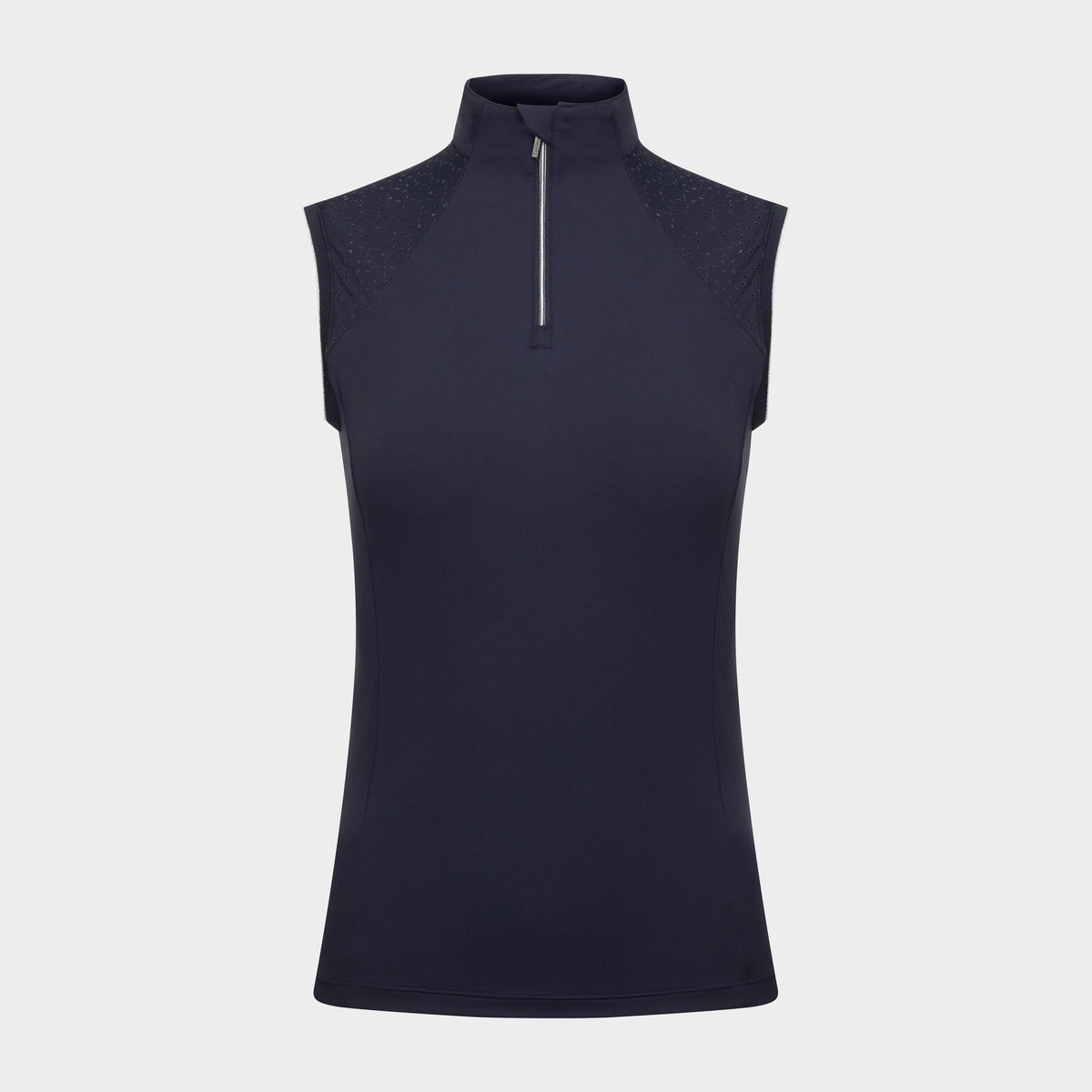 Womens Sleeveless Lazercut Base Layer Navy