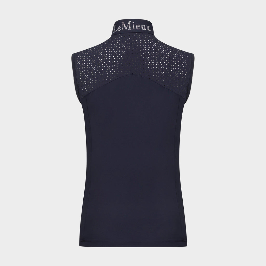 Womens Sleeveless Lazercut Base Layer Navy