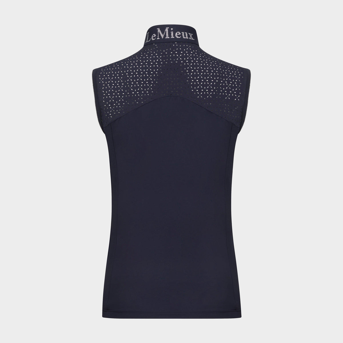 Womens Sleeveless Lazercut Base Layer Navy