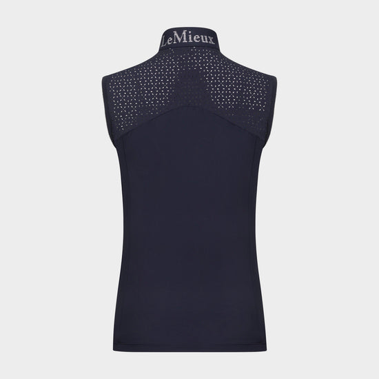 Womens Sleeveless Lazercut Base Layer Navy
