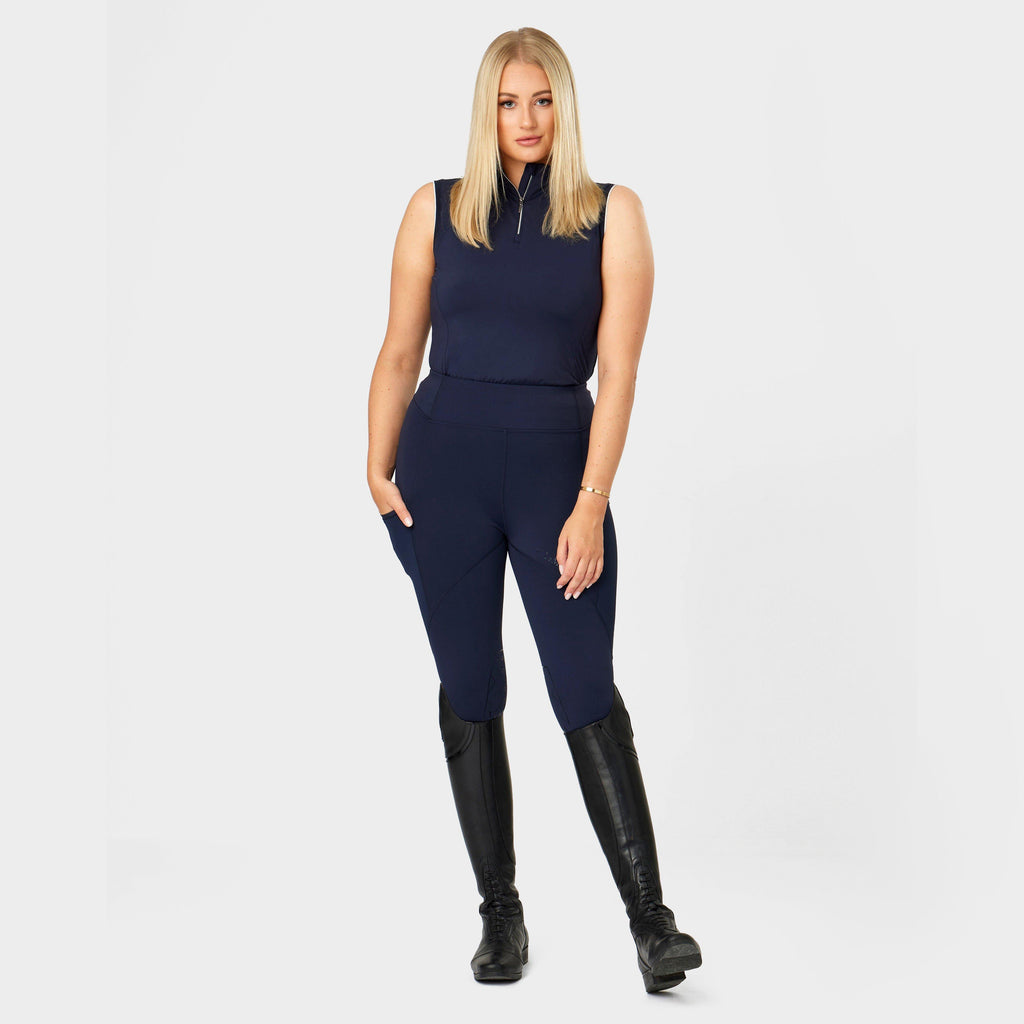 Womens Lucie Mesh Leggings Navy