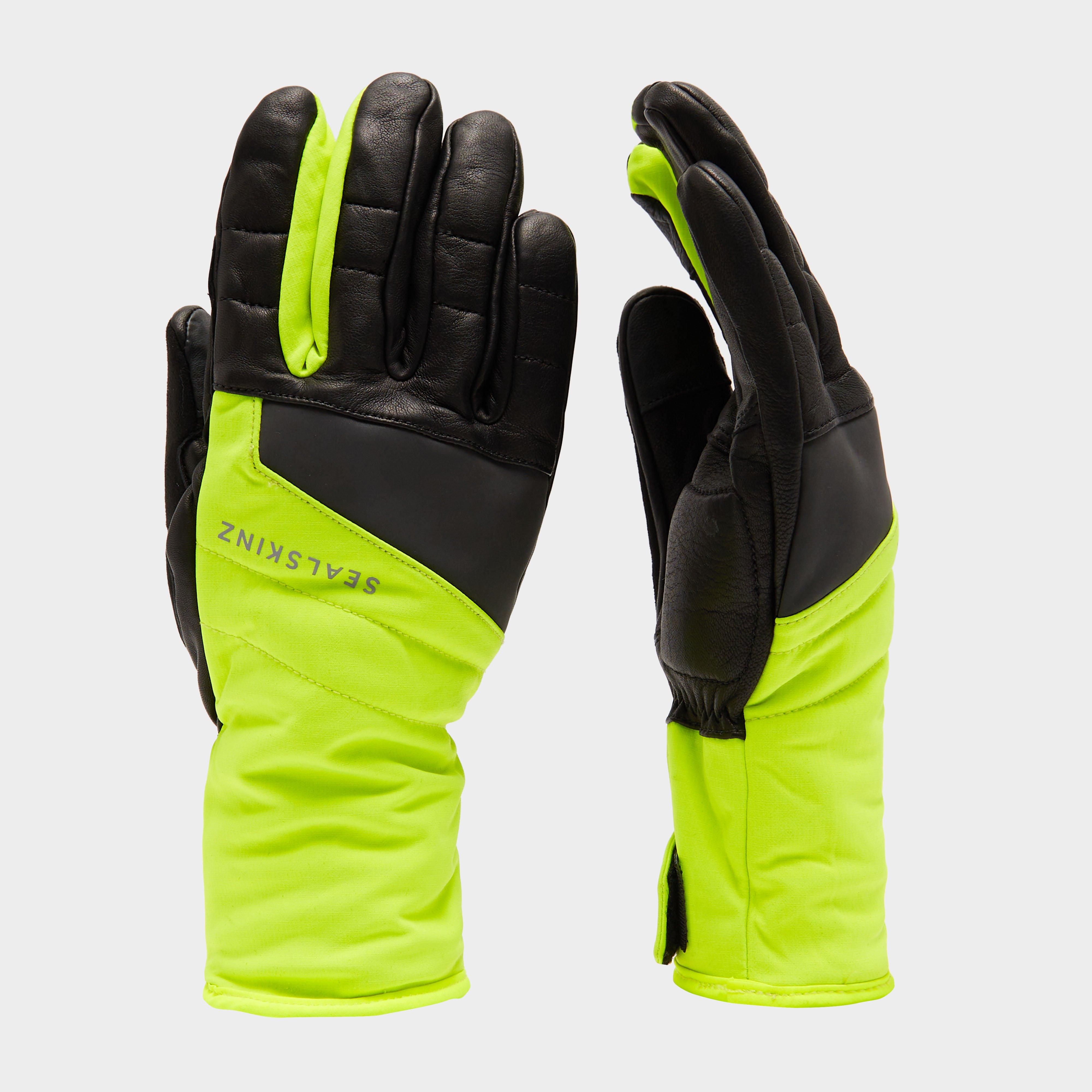 Waterproof Extreme Cold Weather Gauntlet Gloves Black/Yellow