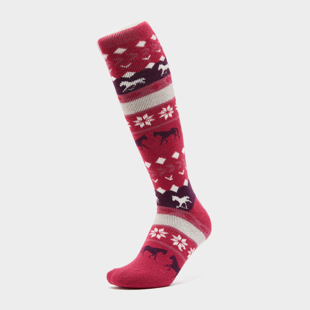 Women's Horse Fairisle Lite Long Songs Windsor Pink