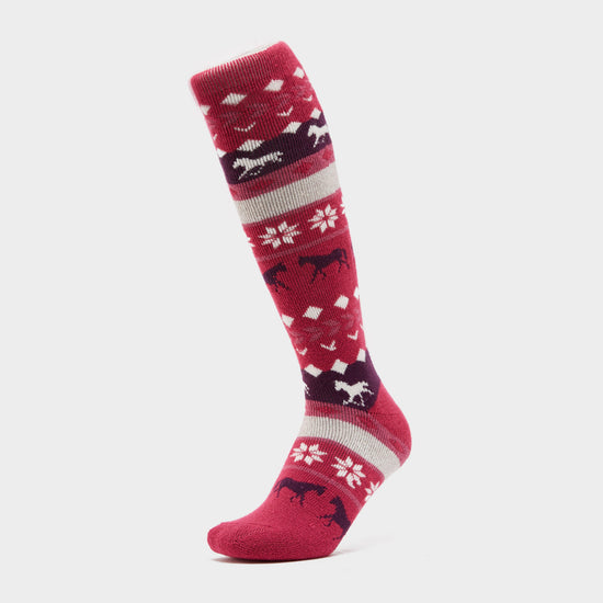 Women's Horse Fairisle Lite Long Songs Windsor Pink